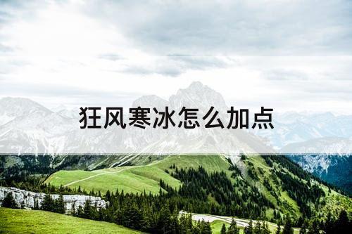 狂风寒冰怎么加点